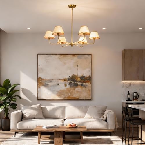 Image of 39 inch Boho Rattan Chandelier, 6-Light Rattan Pendant Light, Handwoven Natural Rattan, Rustic Industrial Adjustable Rattan Fixture for Dining Room, Kitchen Island & Living Room, E12 Socket