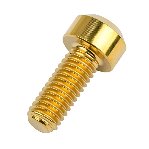 Image of Titanium Torx Square Head M6 x 10 15 20 25 30 35 40 45 50 60 65 70 80mm Screw Pack of 5 (Gold, M6x15mm)