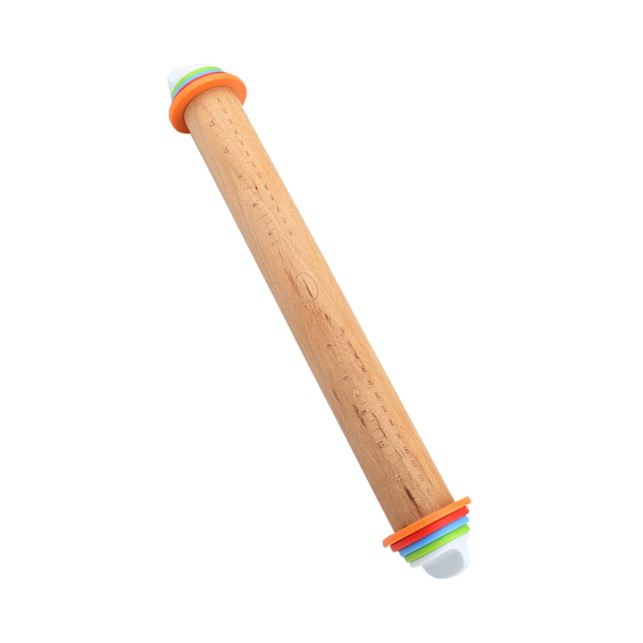 Rodillo de Madera de Haya con Escala y Grosor Ajustable