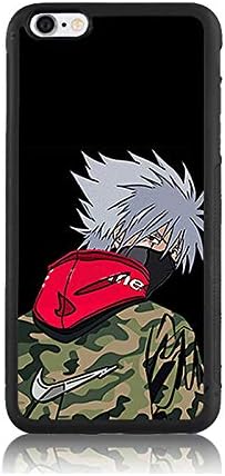 Shock-Absorption Soft Bumper + Hard Back Cover Anti-Scratch Drop Protection Case for iPhone 6s Handsome Hoodies Kakashi Naruto