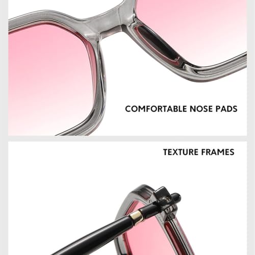 Lunettes de soleil gris clair style punk : l'originalité multicolore mixte - 6