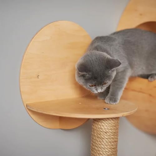 Rascador de pared para gato con estante y sisal 120 cm miniatura 3