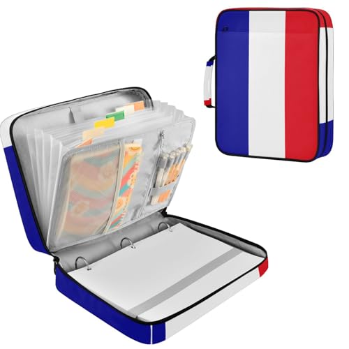Organiseur de bureau type portfolio 3 anneaux pour tablette 11" et stylos d'étudiants