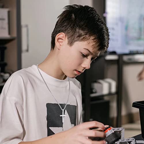 Cross Necklace For Men Boy, Black American Flag Stainless Steel Cross Necklace Mens Cross Chain For Men 20 Inch Cross Necklace Jewelry Valentines Gifts For Men Father Boyfriend Religious Gifts For Men #TOP3