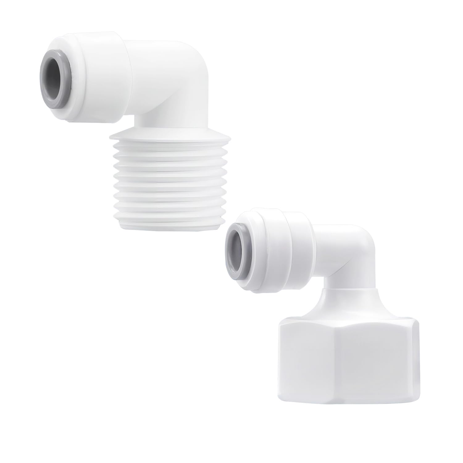 Qrity Conectores de Manguera Rectos de Agua RO, Conector Rápido Filtro Agua Adaptador, 1/2" Rosca Macho/Hembra Conector-1/4" Acoplamientos rápidos para filtros, para RO Inverso Ósmosis Sistema — view 20