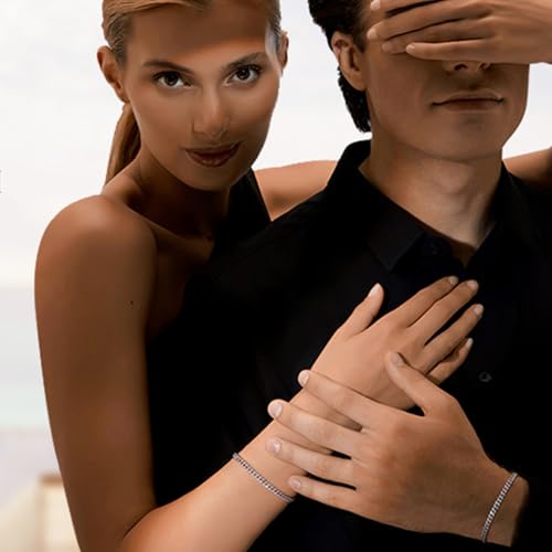 FANCIME 925 Sterling Silver Cuban Link Bracelet Bling CZ Miami Link Bracelet Hip Hop Jewelry for Women Men3