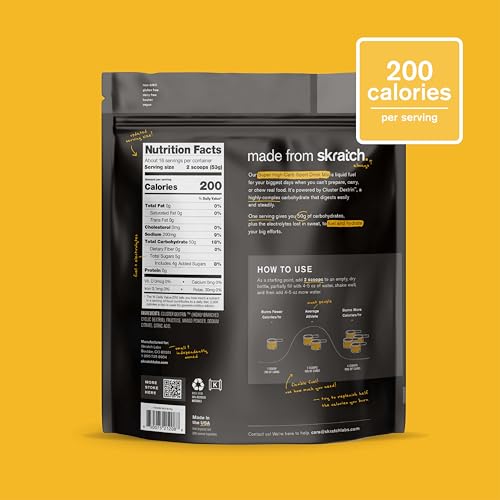 Image of Skratch Labs Super High-Carb Hydration Powder | Carbohydrate Powder with Cluster Dextrin and Electrolytes | Endurance Energy Drink | Mango 16 Servings | Non-GMO, Gluten Free, Vegan, Kosher