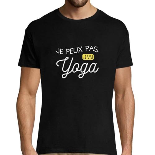 T-shirt homme je peux pas j'ai yoga pour en finir avec les cadeaux d'anniversaire papa ennuyeux