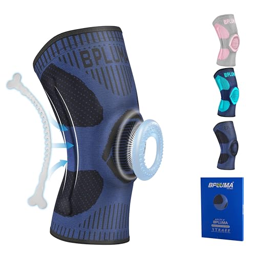 Bpluma Knee Brace Unisex, Enhanced Compression Sleeve with Patellar Pad, Ideal for ACL, Meniscus Tears,and Joint Pain Relief, Exercise and Recovery Support