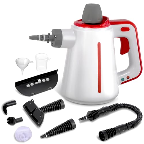 Irishom Limpiador a Vapor Portátil, Limpiador a Vapor Presurizado Multisuperficies con Bloqueo de...