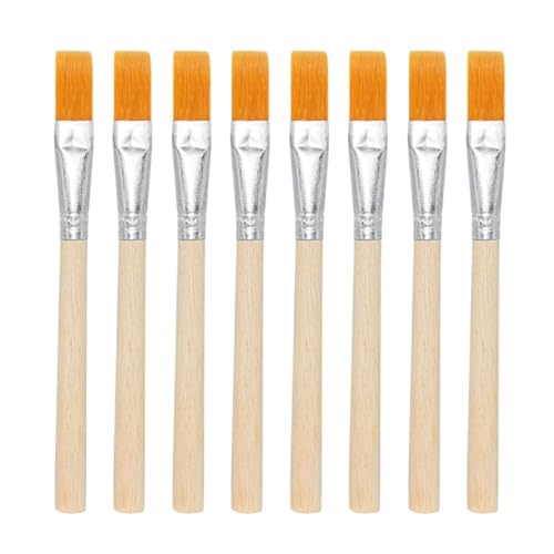 8 Pcs 9mm Flux Brushes Yellow Nylon Multi-Purpose Brushes for Soldering, Painting, Cleaning, Dusting Professional Glue/Adhesive Applicator Tools for DIY, Electronics Repair & Craft Projects