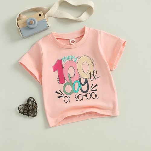 Canis Toddler Kids Boys Girls Happy 100 Days of School Shirt Kindergarten School Celebration Student T-Shirt3