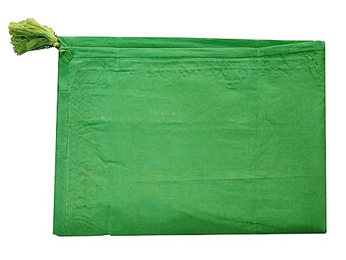 Image of Ekam Art Rajasthani Handmade Heavy Elephant Embroidery Cotton Patchwork Tapestry Cotton Wall Decor Hanging Beaded Tapestries Home Living Room Decor 40 x 60 Inch (Light Green)