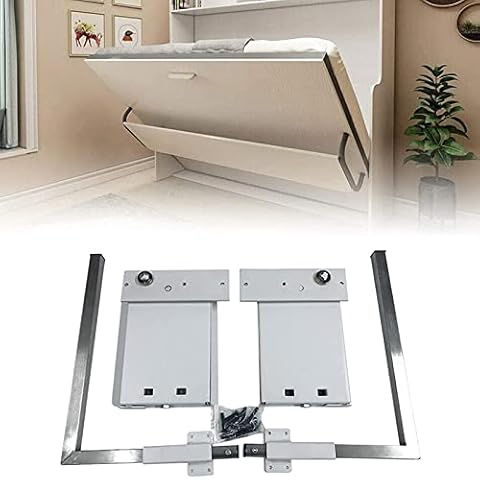 GXSDYYDS Murphy Bed Kit DIY Bed Hardware Kit, 5 Springs Wall Bed Mechanism Space Saving High Load Vertical Fold, Wall Bed Kit for Queen Size Twin Size King Size Bed (5 springs) Cover