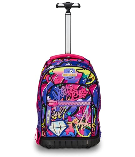 Trolley Escolar Mitama Run Hip-Hop Diamond Morado con Doble Compartimento 2