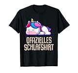 Offizielles Schlafshirt Pyjama Nachthemd Einhorn Geschenk T-Shirt