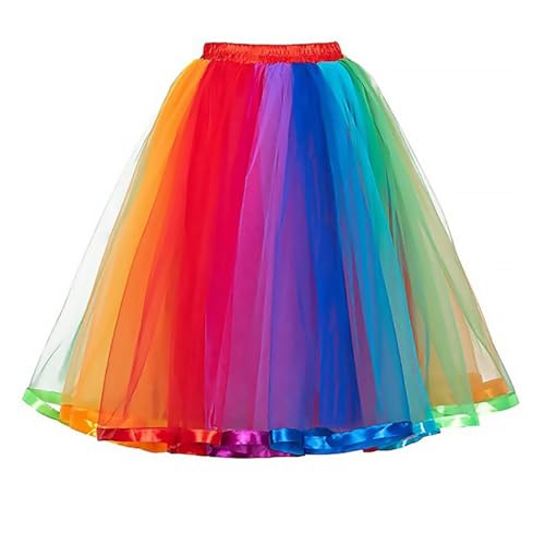 MOKBAY Tutu Mulher festas saia tule mulher disfarce carnaval elegantes disfarce de carnaval, 121 - Multicor, Tamanho único