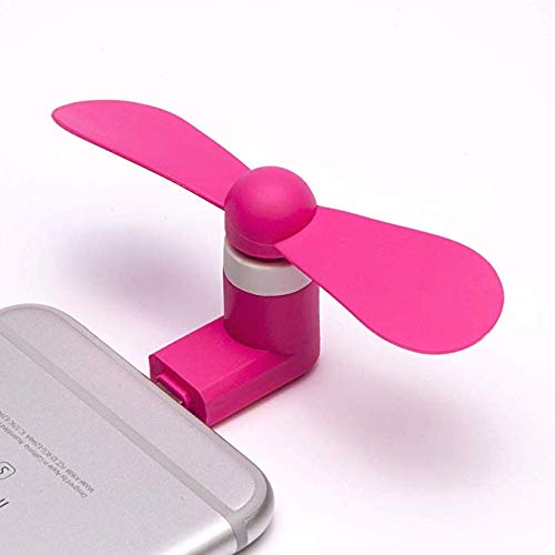 USB Fan for Fan, Portable Aluminum Alloy Shell Lightning Plugs Mini Cooler Rotating