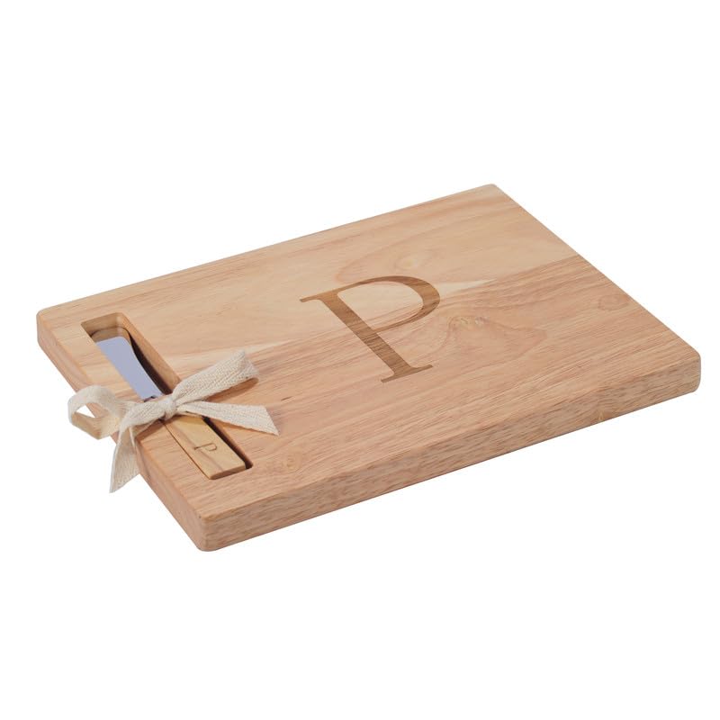 Miicol Wood Charcuterie Board, Monogram Cheese Board 10 Inch