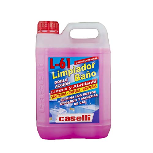 Caselli Limpiador Baños Doble Acción, Limpia y abrillanta L61-5 litros