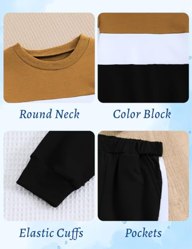 Image of Boys Clothes Boy Outfits 2-Piece Long Sleeve Sweatshirt Tops and Pants Fall Winter Outfits Set 3-14 Years