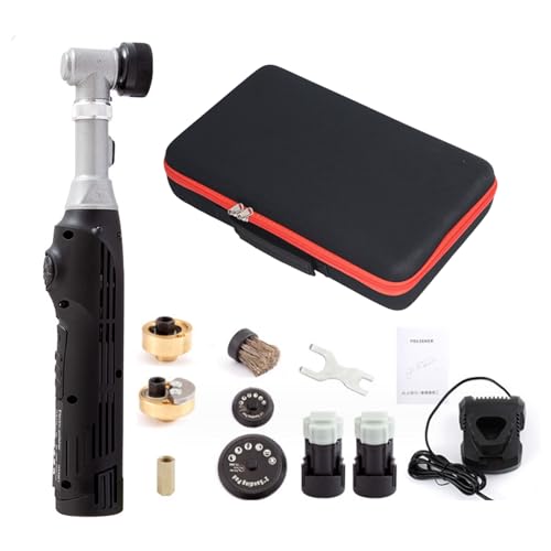 Mini Lucidatrice a Batteria, Lucidatrice per Auto di Piccole Dimensioni, 5 Marce Regolabili, con 2 Batterie e Caricabatterie da 12 V 2500 MAh (Spina UE)