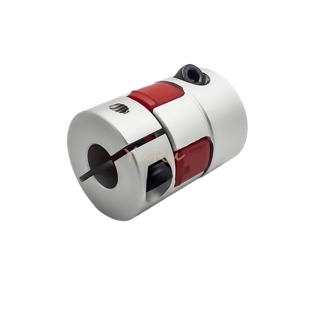 1PCS D25L30 Flexible Plum Clamp Series Coupler Aluminium Bore 6.35/7/8/9/10/11/12/12.7mm Shaft Jaw Shaft Motor Coupling(6.35mm to 6.35mm)