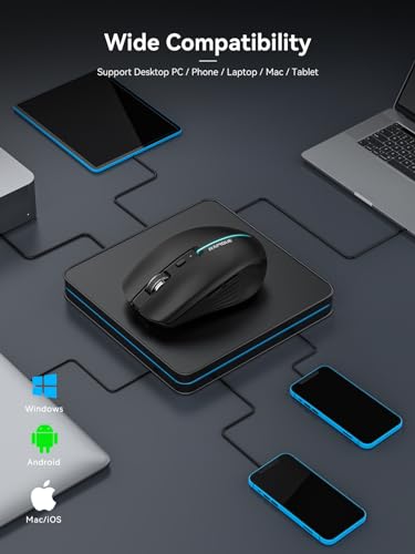Souris Bluetooth trimode RAPIQUE R110 rechargeable et silencieuse pour PC - 7