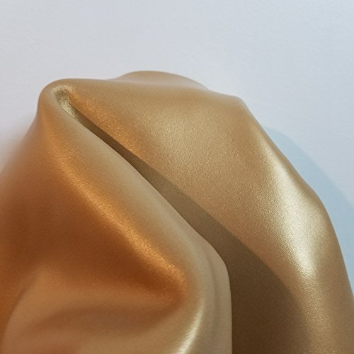 NAT Leathers Champagne Gold Vegetable Tanned Crafting Calf Cowhide Genuine Leather Hide Skin 18 to 20 Square Feet 2.0-2.5 Oz. (Champagne Gold)
