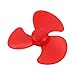Ruilogod Kunststoff 3 Vanes Propeller 30mm Durchmesser Rot für RC Boot Flugzeug-Spielzeug