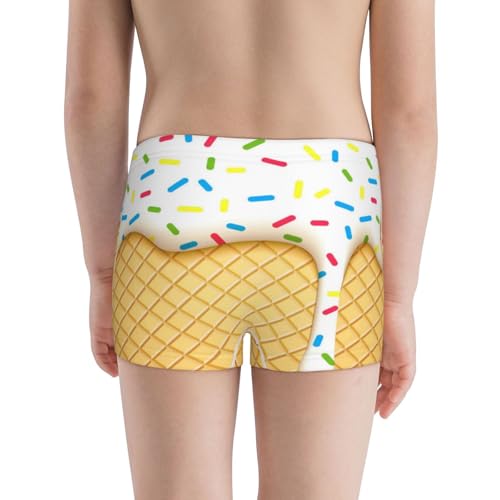 Boys' Cotton Boxer Brief Soft Underwear-White Ice Cream3