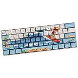 Sunzit Teclas, teclado PBT XDA perfil 108 teclas de sublimación de tinte teclado mecánico teclado anime tema surf para interruptores Cherry MX teclado mecánico