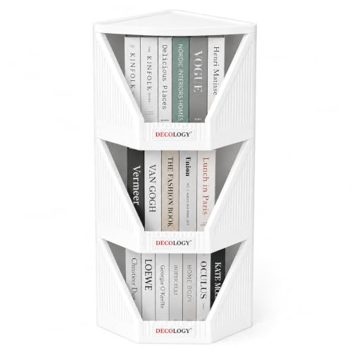 Image of DecoLogy Multipurpose Bookshelf Organiser Rack for Living Room, Kitchen, Bedroom, Office (Corner Cupboard, 3PCS)