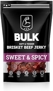 Bulk Beef Jerky - Brisket Jerky - Soft and Tender - All Natural - Beef Jerky Snack Packs - Perfect Beef Jerky Bulk Option for Protein-Packed Snacking - Sweet & Spicy 2.25 Ounce (Pack of 1)