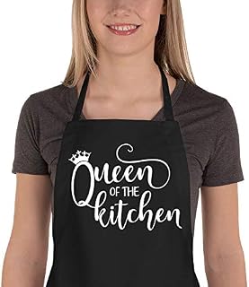 Saukore Funny Aprons for Women, Novelty Kitchen Cooking Aprons with 2 Pockets, Cute Baking Gifts for Bakers - Birthday Gifts for Mum Wife Daughter Sister Grandma