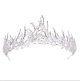 Estilo: Estilo de las mujeres Tiara Adornos para El Cabello Novia Sombrero Corona Tocado para Mujer Rizo Retro Simple Noble Elegante Sagrado Accesorios De Vestir Decoración Fotográfica, Blanco