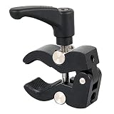 Tamaño máximo de apertura: alrededor de 40 mm; Max. Carga 2 kg; Con orificios para tornillos estándar de 1/4 "y 3/8" para uso exclusivo o con orificios para tornillos estándar de 1/4 "y 3/8".