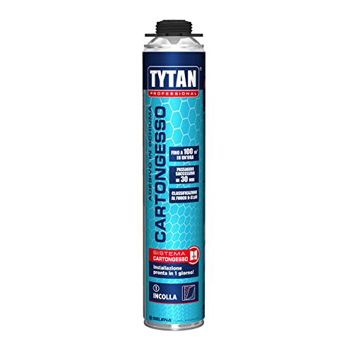 Schiuma Adesiva Per Cartongesso Tytan 840 Ml Per Pistola Presa Rapida