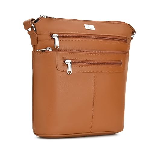 Image of K London Ladies Leather Handbag in Soft Leather - Womens Designer Shoulder Hand Bag - Medium Practical Size