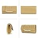 Imagen de XFSRG Bolso Clutch Mujer Fiesta Dorado Elegante Bolsos de Mano Boda Noche Clutches Ceremonia Cartera Plisada Cadena Dorada Eventos Especiales