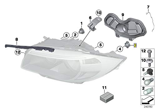 Portalámparas intermitente delantero BMW E87 E81 E82 E88 original 63126940665 3