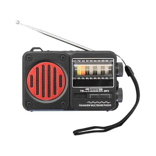 AM/FM Radio Portátil | Portátil FM AM Radio Dispositivo,Linterna LED Altavoz Recargable Para Aventuras Al Aire Camping Uso Hogar Mujeres Senderismo Viaje