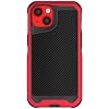 Ghostek Atomic Slim iPhone 14 Case - Aramid Fiber Back with Red Aluminum Metal Bumper, Shockproof Protective Case - Non-Slip Grip, Wireless Charging Compatible Case iPhone 14 2022 (6.1)(Aramid - Red)