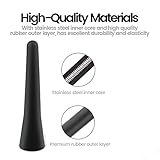 NewTH Universal Car Aerial AM/FM Car Antenna Replacement Car Radio Replacement Stubby Aerial Car Roof Antenna Mast Kit with Strong Receiving Function Screws M4 M5 M6 Black,6.5cm - Image 2