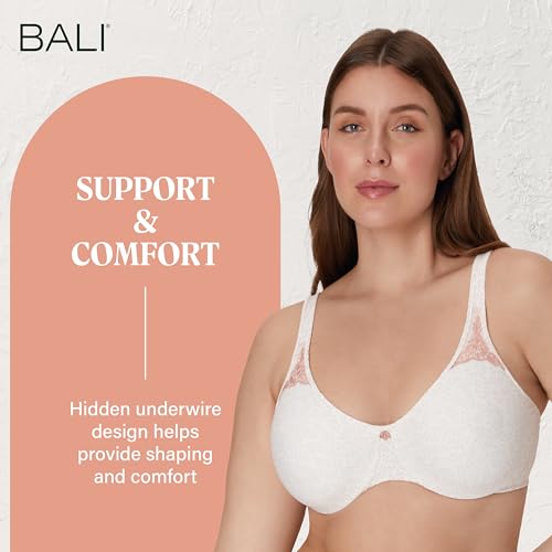Image of Bali Women's Minimizer Bras for Women - Passion for Comfort Underwire Bras - Adjustable Support, Plus Size Women