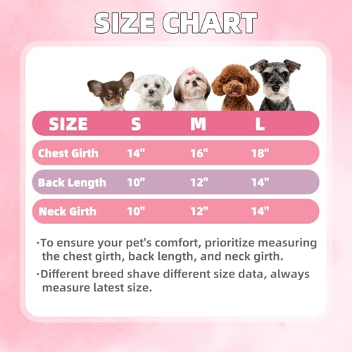 Image of PUPTECK 3 Pack Fleece Dog Vest Sweaters Winter Coat for Small Dogs, Pullover Jacket Pet Cat Fall Clothes Puppy Sweatshirt for XS S Medium Girl Dogs, Fuchsia&Pink&Purple, M
