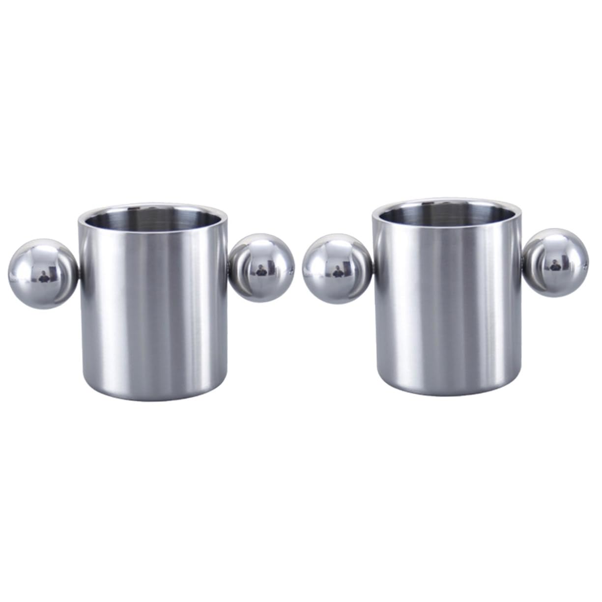 ibasenice 2 Pièces Tasse à Double Paroi En Acier Inoxydable Avec Tasses Camp Mugs Camping Eau Tasse En Acier Gobelet Extérieur En Acier Inoxydable Gobelets Gobelet Portable