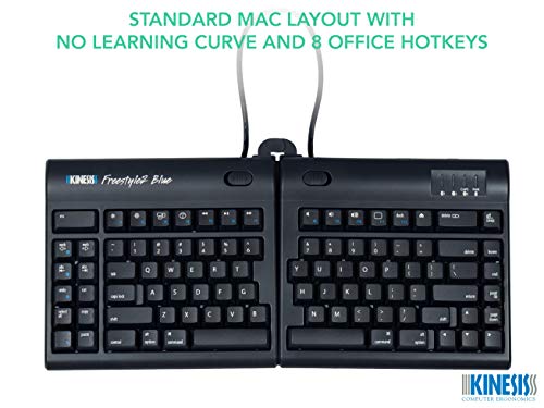 Kinesis Freestyle2 Blue Wireless Ergonomic Keyboard for Mac KB800MB-BT の商品画像 2