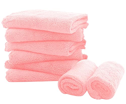 Image of 8 Pack Large Burp Cloths for Baby - 20" by 10" Ultra Absorbent Burping Cloth, Hand Washcloths, Newborn Towel - Milk Spit Up Rags - Burpy Cloths for Unisex, Boy, Girl - Burp Cloths Set(Pink)