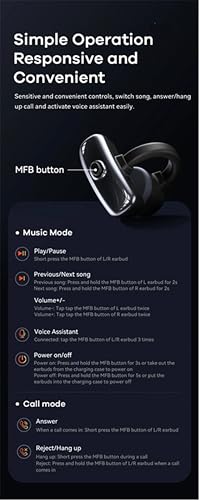 Auriculares inalámbricos Bluetooth con conducción ósea abiertos miniatura 2